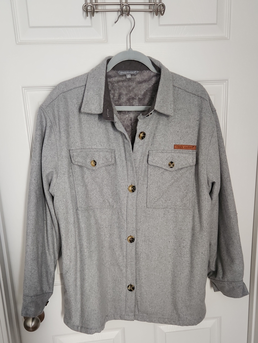 Simply Southern Sherpa Shacket Size Large